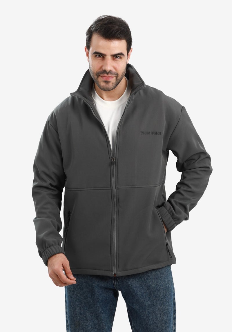 White Rabbit Men’s Softshell Water-Resistant Jacket – Windproof Lightweight Design with Full Zipper - Image 1